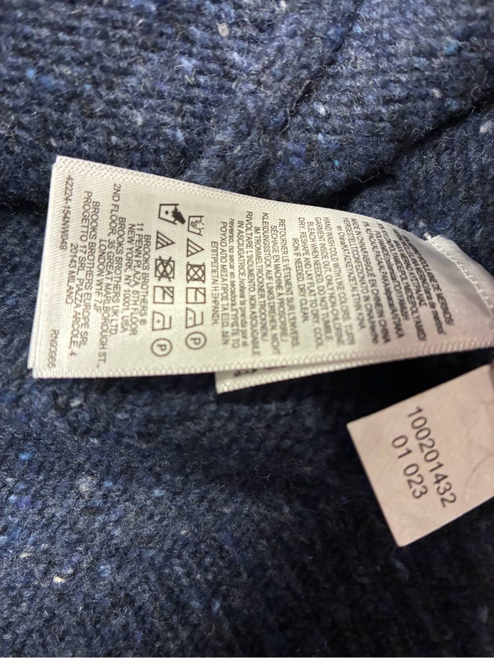 Brooks Brothers Soft Merino Wool Blend Stripe Zip Up Sweater - Picture 7 of 11